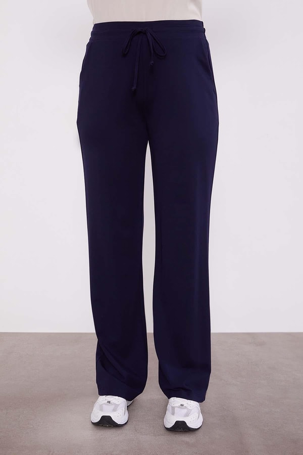 LevidorLacivert Hasır Püskül Detaylı İkili Takım