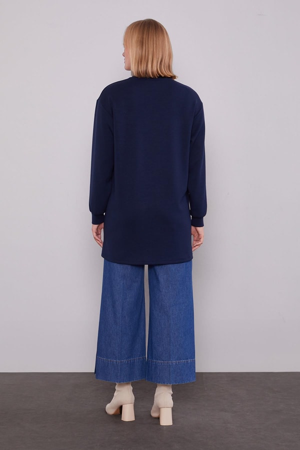 LevidorLacivert İnci Detaylı Sweatshirt