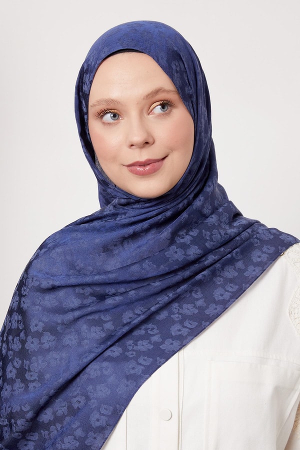 LevidorLacivert Leopar Desen İtalyan Jakar Şakar