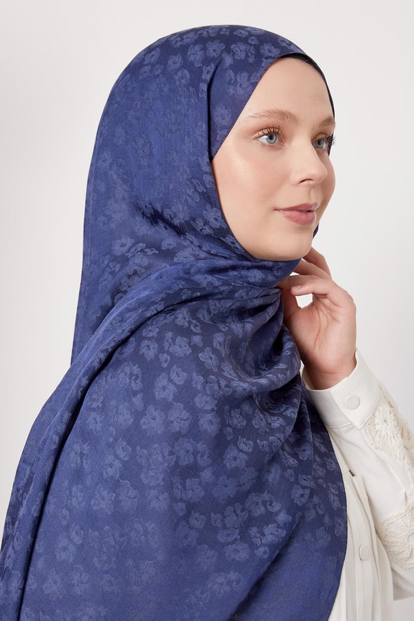 LevidorLacivert Leopar Desen İtalyan Jakar Şakar