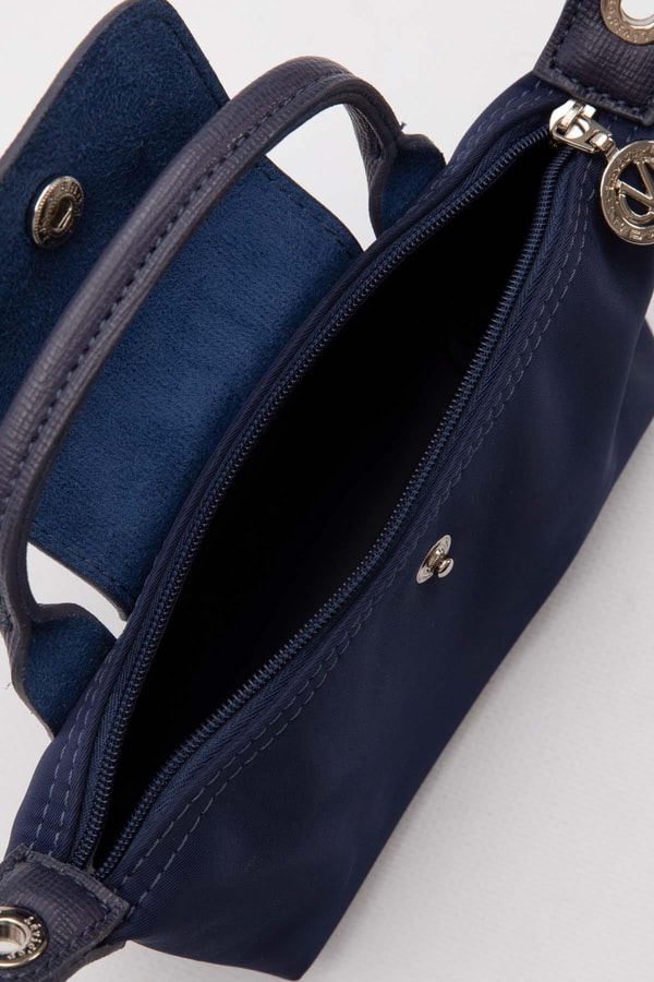 LevidorLacivert Mini Boy Deri Kapak Detaylı El Çantası