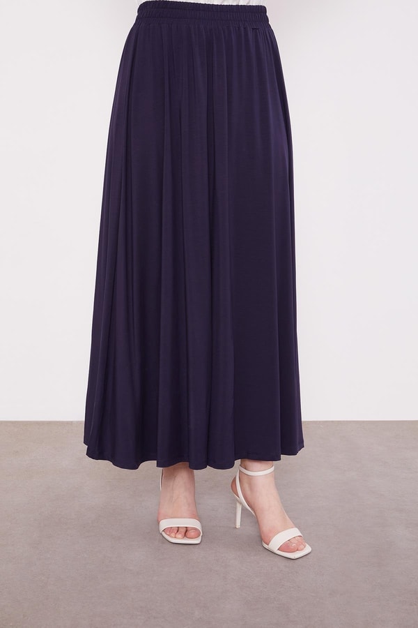 LevidorLacivert Omuz Düğme Detaylı Etek Takım