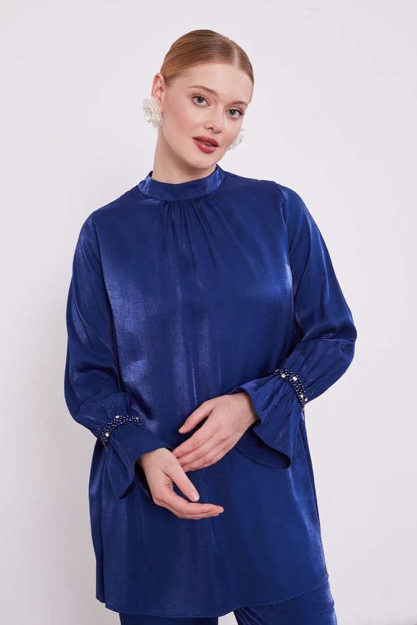 LevidorLacivert Taş Detaylı İkili Takım