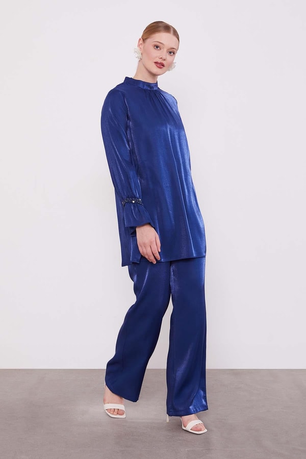 LevidorLacivert Taş Detaylı İkili Takım