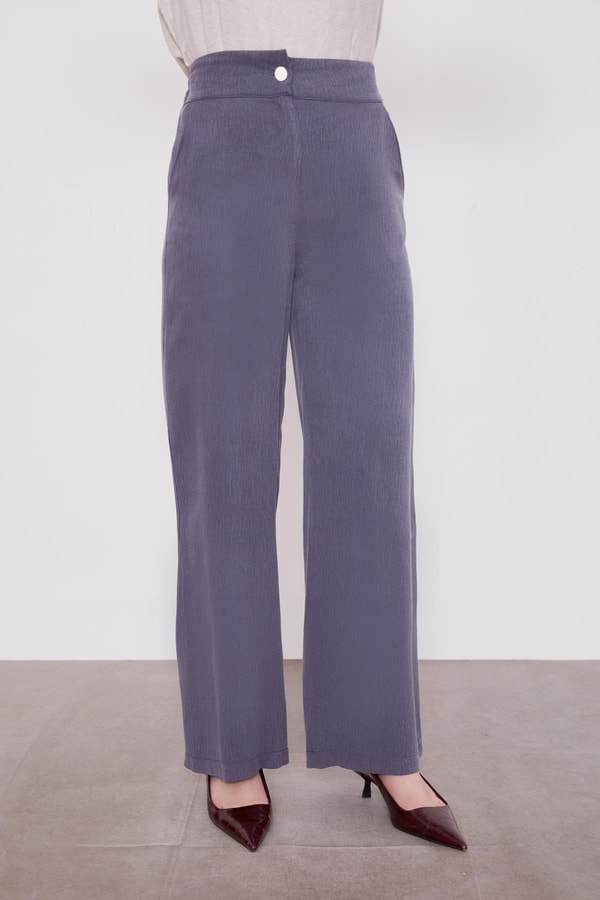 LevidorLacivert Yakası Taşlı Cupra İkili Takım