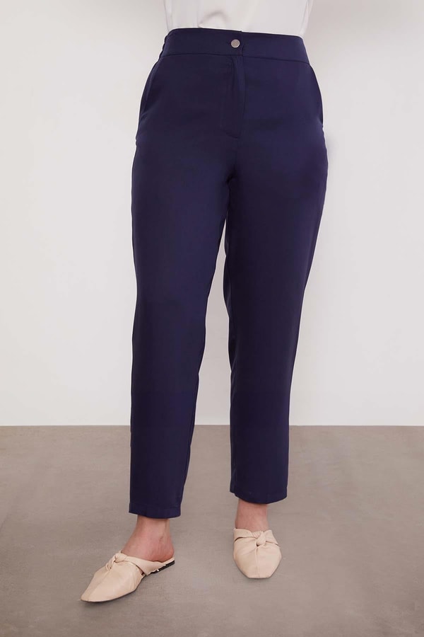 LevidorLacivert Yaprak Desenli Cupra İkili Takım