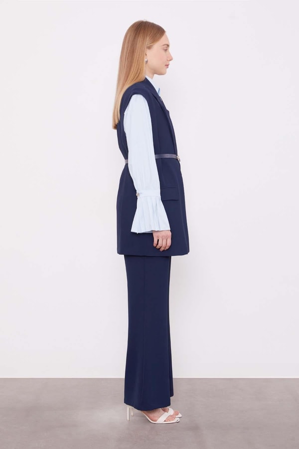 LevidorLacivert Yelekli İkili Takım