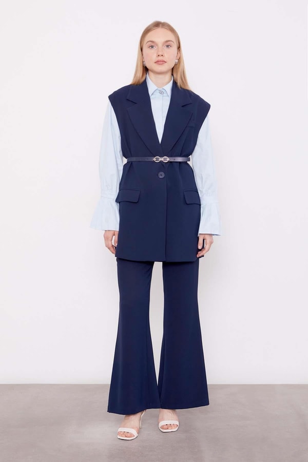 LevidorLacivert Yelekli İkili Takım