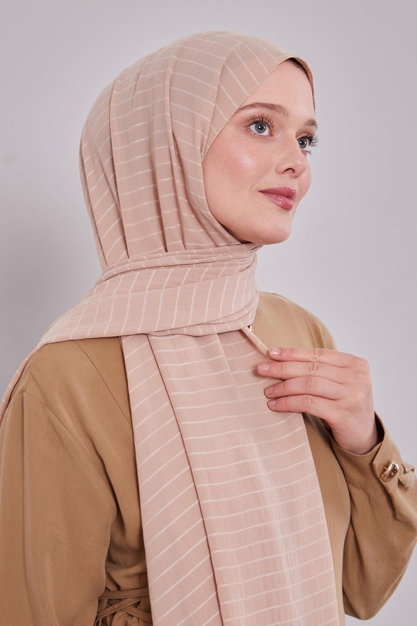 LevidorLatte Çizgili Cazz Şal