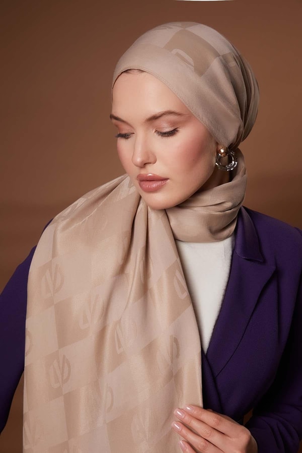 LevidorLatte Kare LVD Baskılı Naia Jakar Şal