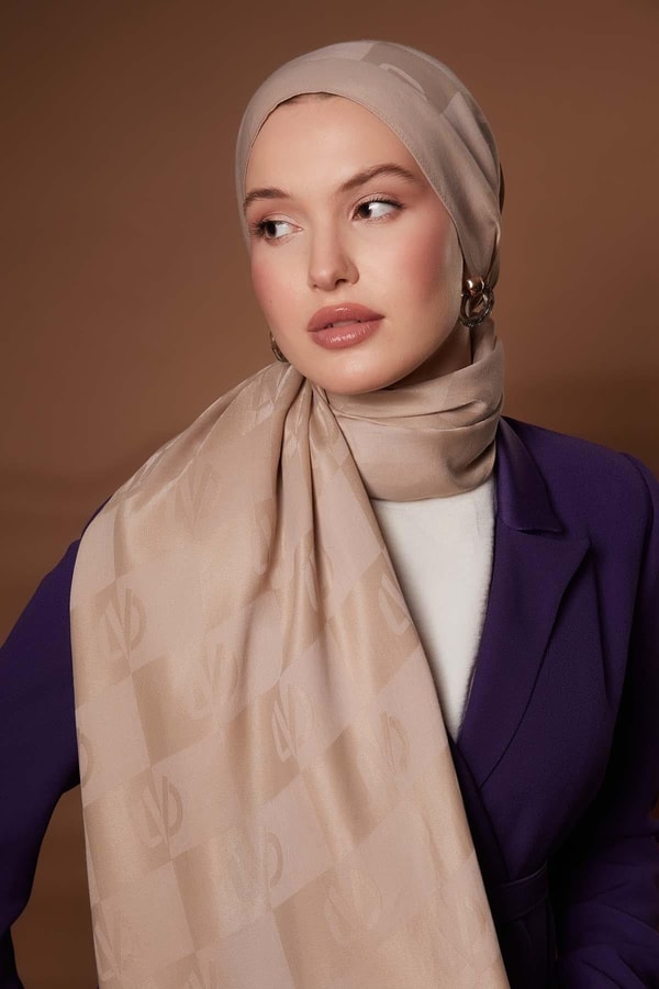 LevidorLatte Kare LVD Baskılı Naia Jakar Şal