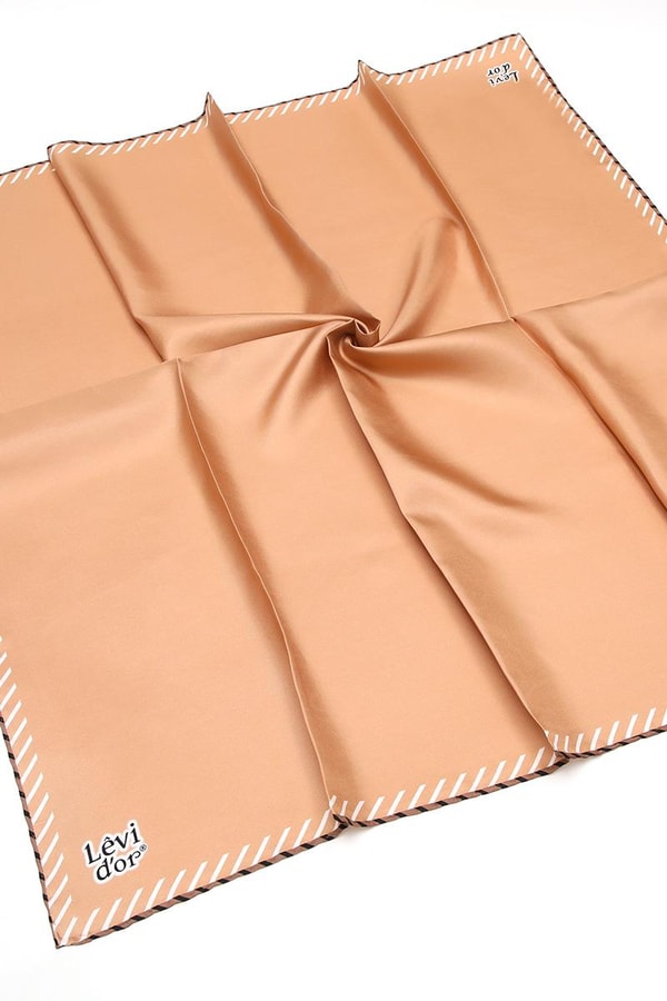 LevidorLatte Twill Saf İpek Eşarp