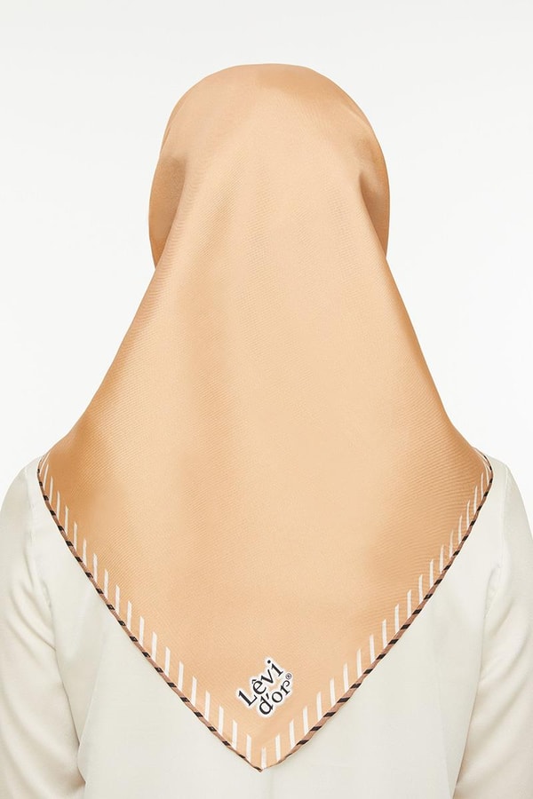 LevidorLatte Twill Saf İpek Eşarp