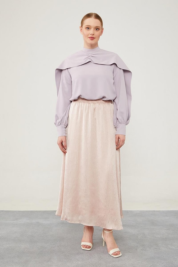 LevidorLevidor A.Pudra Beli Lastikli Saten Etek