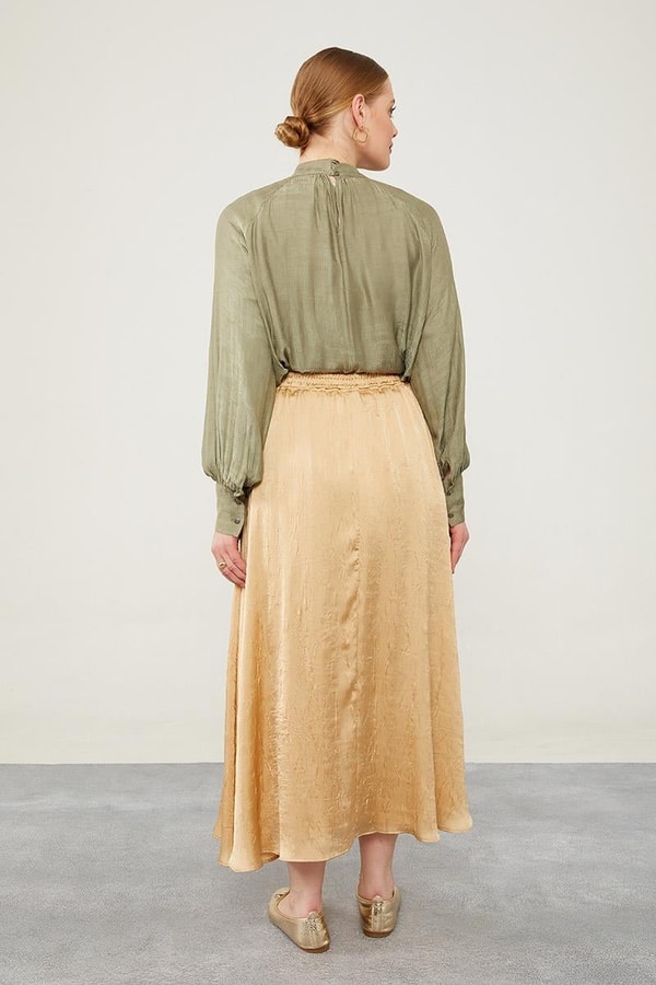 LevidorLevidor A.Bej Beli Lastikli Saten Etek