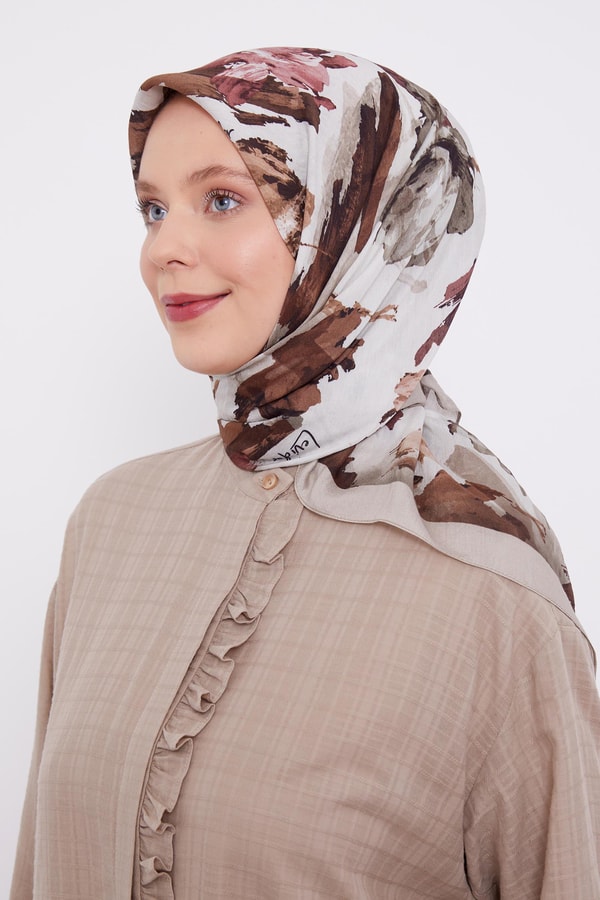 LevidorLevidor A.Vizon Soyut Desen Modal İpek Eşarp