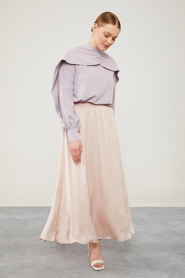 LevidorLevidor A.Pudra Beli Lastikli Saten Etek