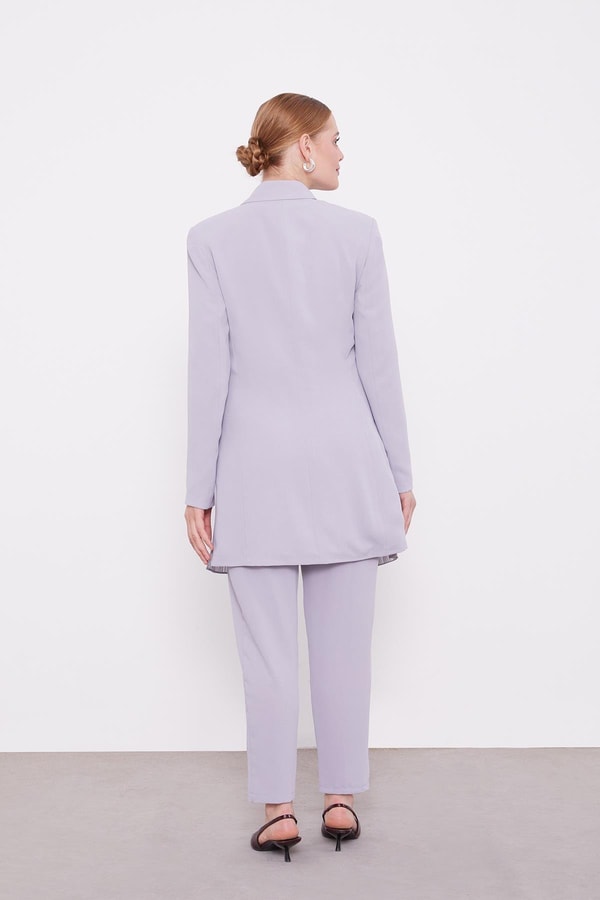 LevidorLevidor A.Gri Plise Şifonlu Ceket Takım