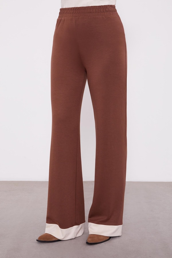 LevidorLevidor ACIKAHVE-KREM Düğme Detaylı Pantolon Takım