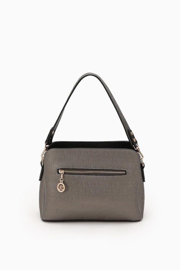 LevidorLevidor Antrasit Basıkılı El Çantası