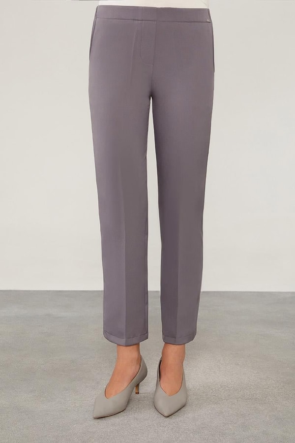 LevidorLevidor Antrasit Beli Lastikli Cep Detaylı Pantolon