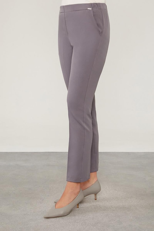 LevidorLevidor Antrasit Beli Lastikli Cep Detaylı Pantolon