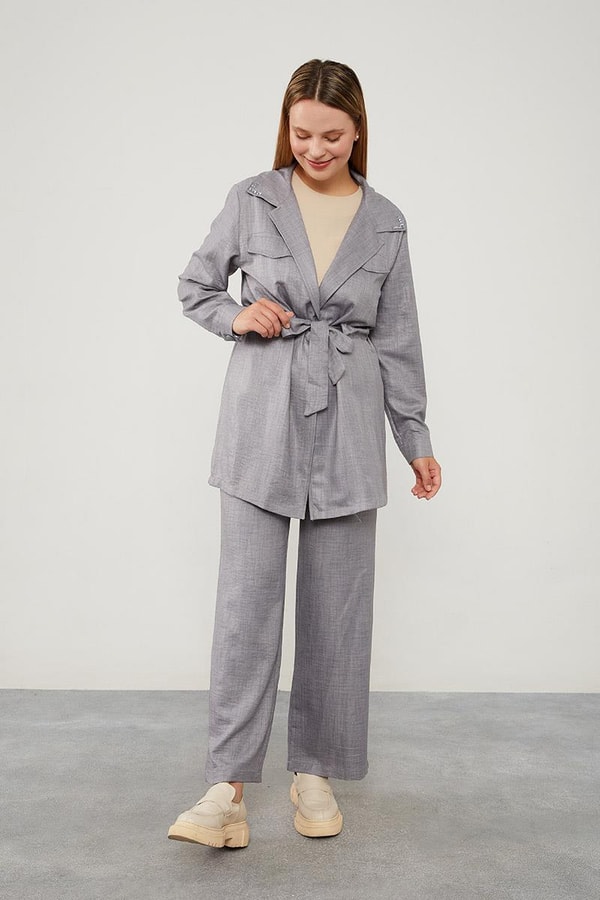 LevidorLevidor Antrasit BELİ TÜNELLİ CEP KAPAKLI CEKET TAKIM