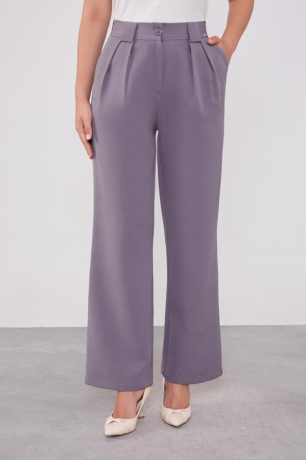 LevidorLevidor Antrasit Çift Pileli Kumaş Pantolon