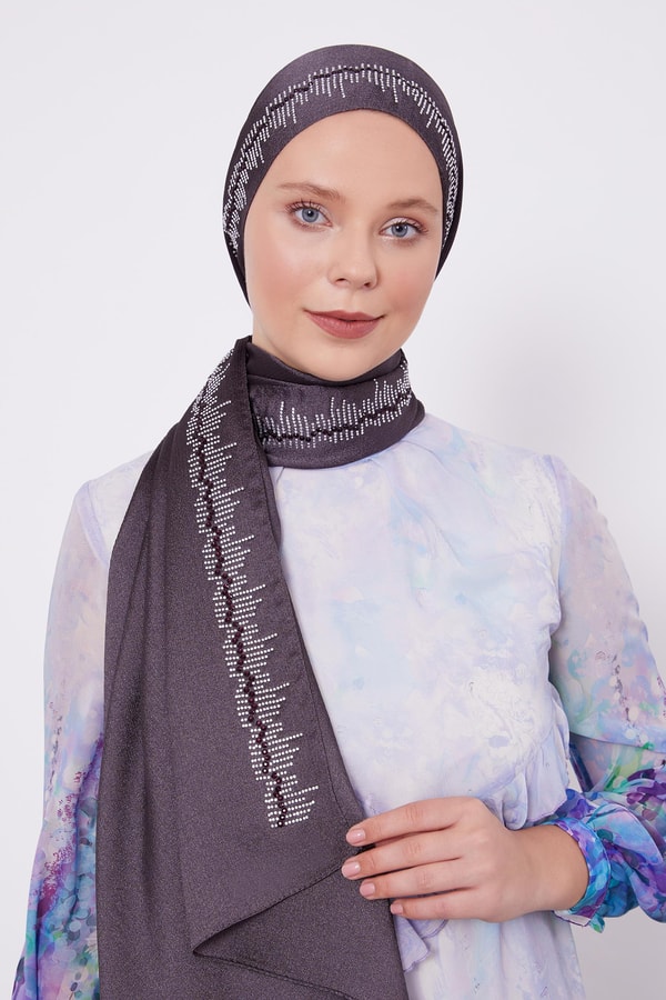 LevidorLevidor Antrasit Çubuk Şeritli Diamond Şal