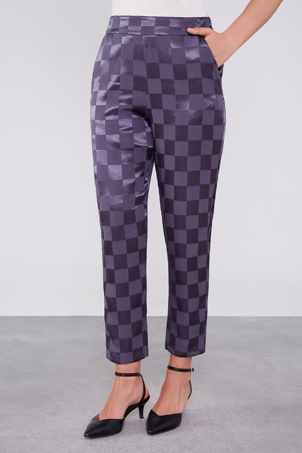 LevidorLevidor Antrasit Dama Desen Jakalı İkili Takım