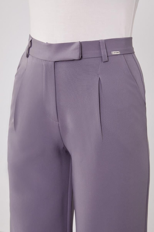 LevidorLevidor Antrasit Gizli Düğmeli Kumaş Pantolon