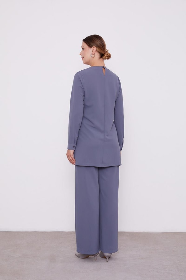 LevidorLevidor Antrasit Şifon Detaylı Tunik Takım