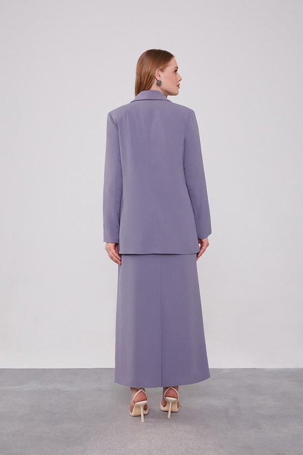 LevidorLevidor Antrasit Taş Detaylı Ceket Takım