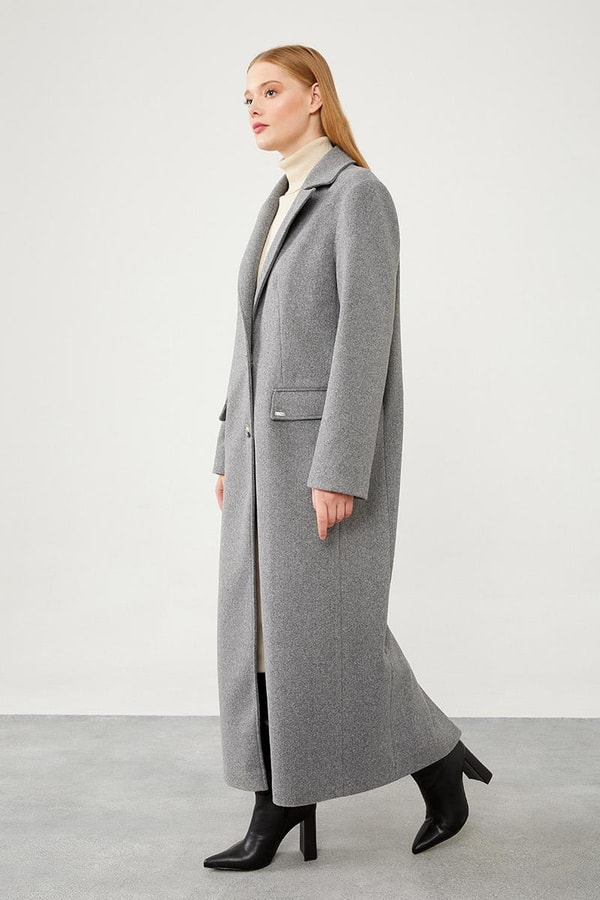 LevidorLevidor Antrasit Uzun Kaşe Kaban