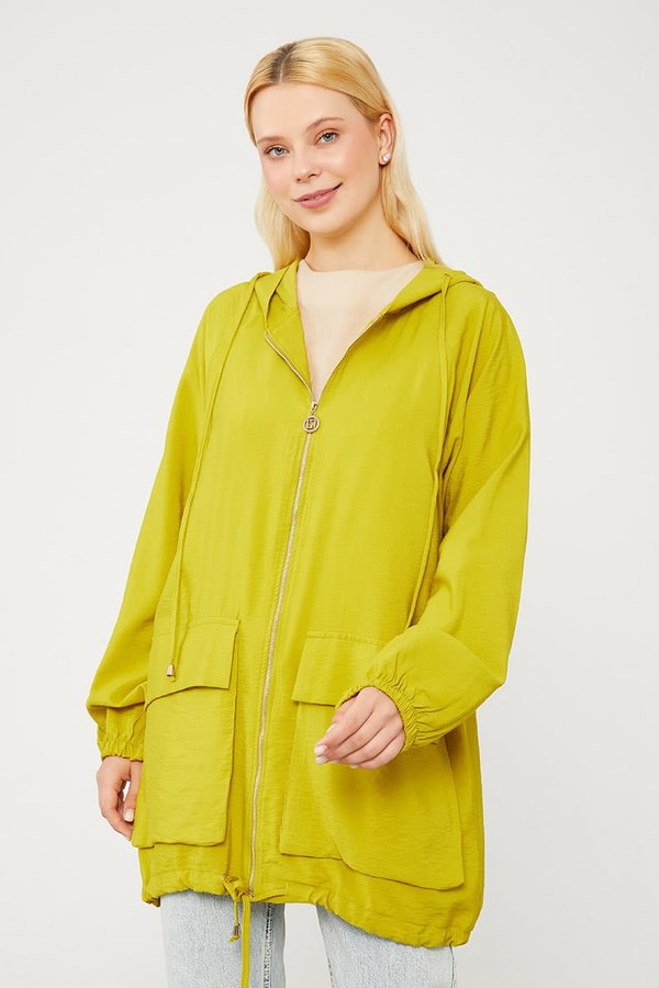 LevidorLevidor Asit Kapüşonlu Tril Kumaş Kap