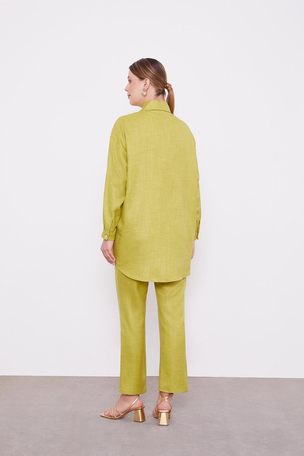 LevidorLevidor Asit Taş İşlemeli Melanj Gömlek İkili Takım