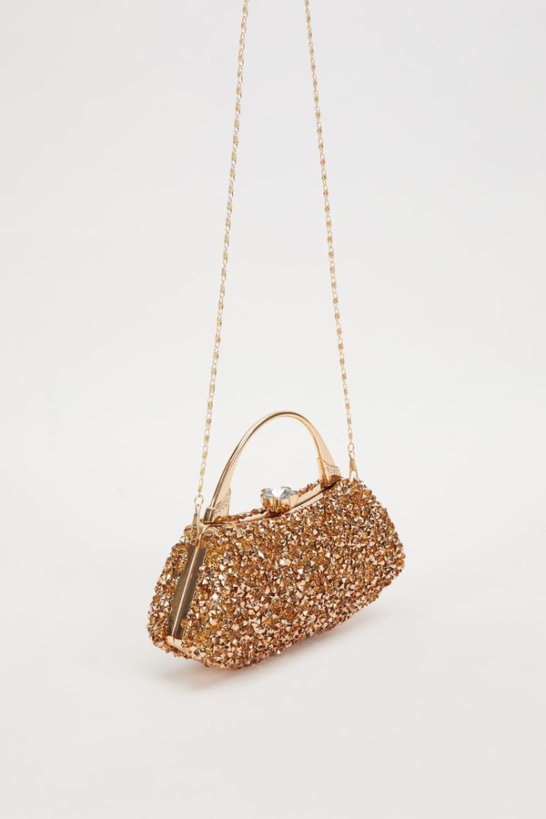 LevidorLevidor Bakır Taşlı Abiye El Çantası