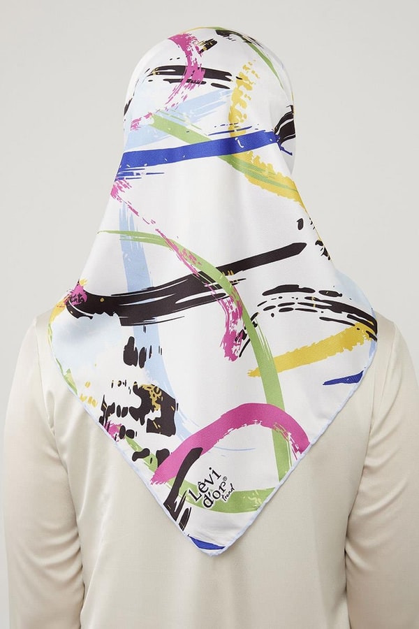 LevidorLevidor Bebe Mavisi Boya Desen Twill Eşarp