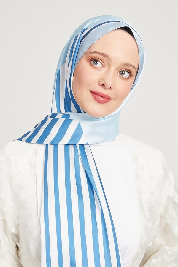 LevidorLevidor Bebe Mavisi Çizgili Desen Angel Şal