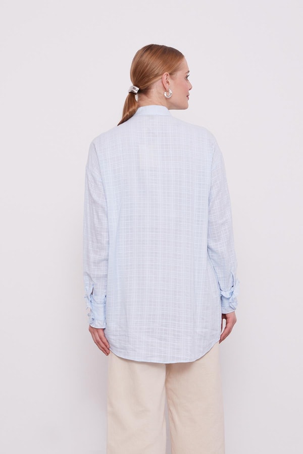 LevidorLevidor Bebe Mavisi Patı Fırfırlı Gömlek