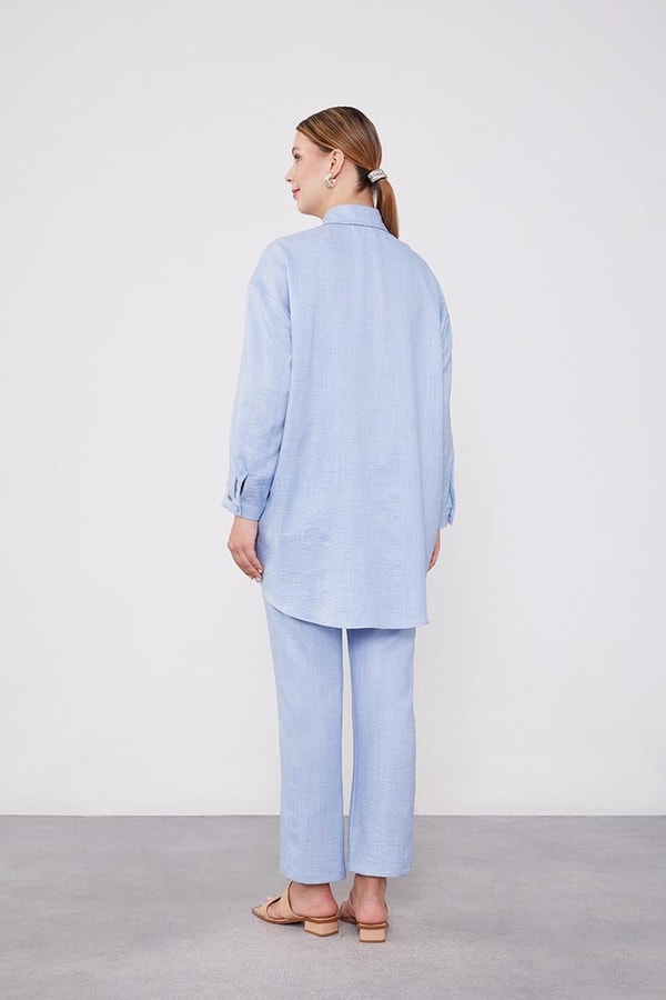 LevidorLevidor Bebe Mavisi Pul İşlemeli Gölek Yaka İkili Takım