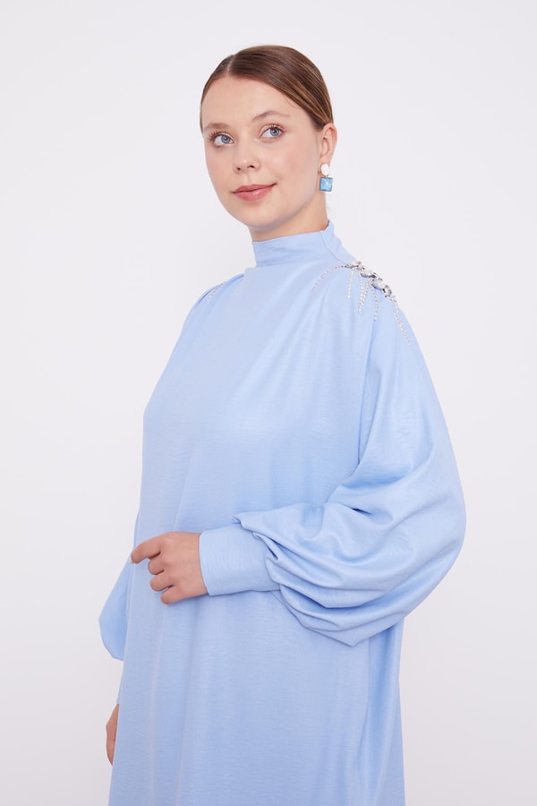LevidorLevidor Bebe Mavisi Taş Apolet Detaylı Pantolonlu Takım
