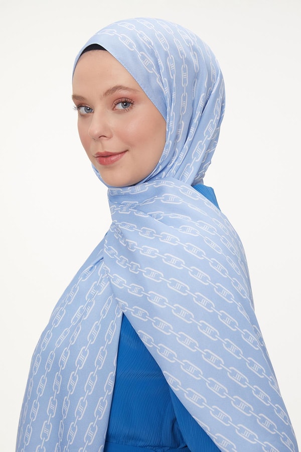 LevidorLevidor Bebe Mavisi Zincir Desen Love Şal