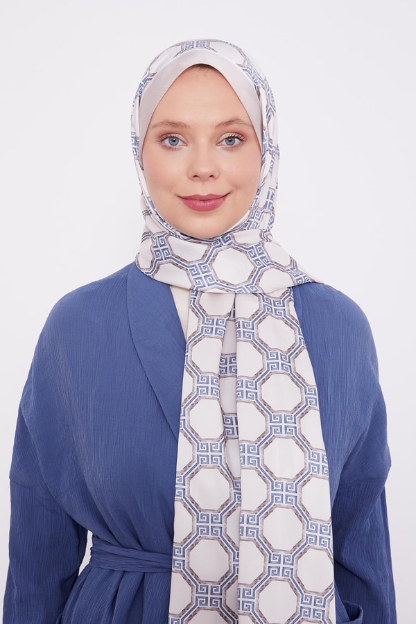 LevidorLevidor Bej Altıgen Desen Angel Şal