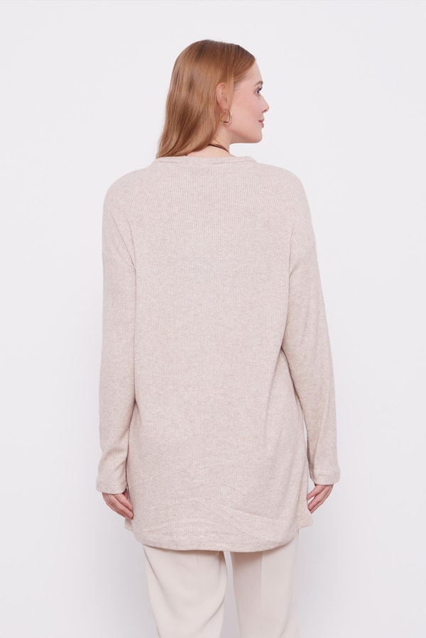 LevidorLevidor Bej Etnik Kolyeli Fitili Kaşmir Tunik