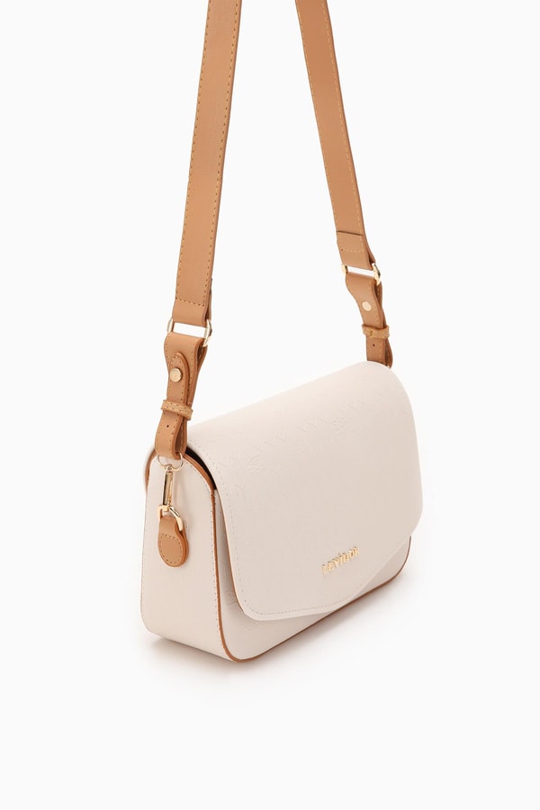 LevidorLevidor Bej Petek Baskılı Ayarlanabilir Askılı Omuz Çandası