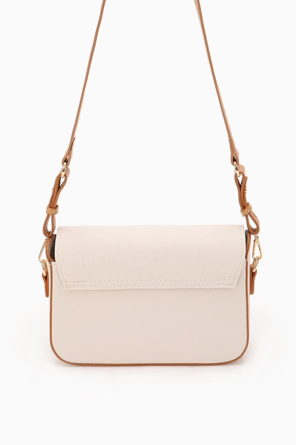 LevidorLevidor Bej Petek Baskılı Ayarlanabilir Askılı Omuz Çandası