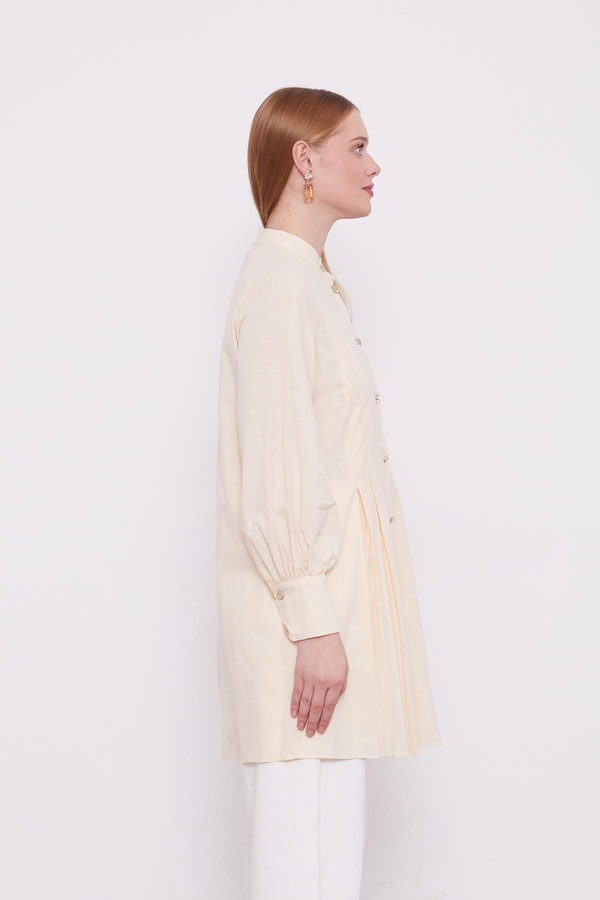 LevidorLevidor Bej Piliseli Melanj Gömlek