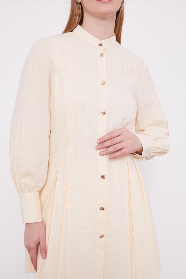 LevidorLevidor Bej Piliseli Melanj Gömlek