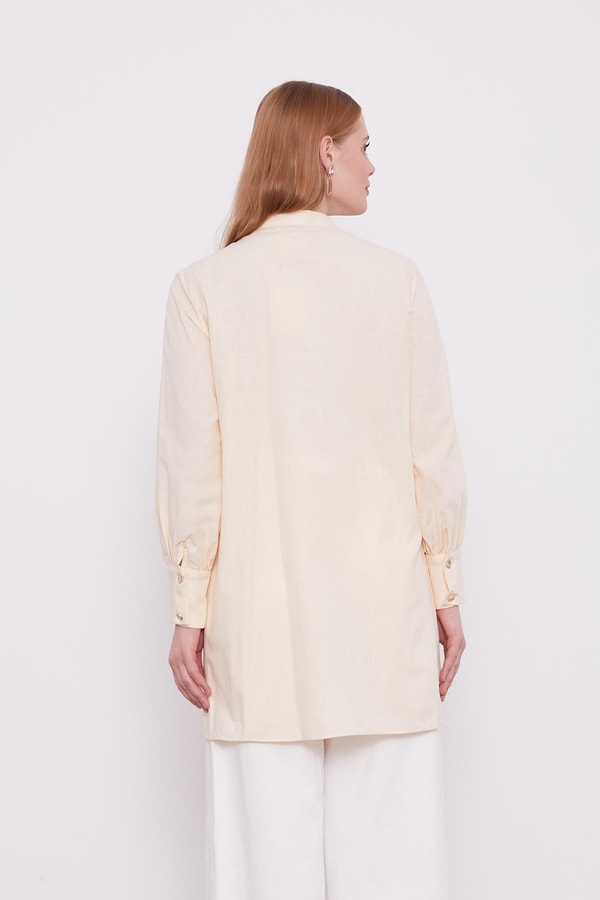 LevidorLevidor Bej Piliseli Melanj Gömlek